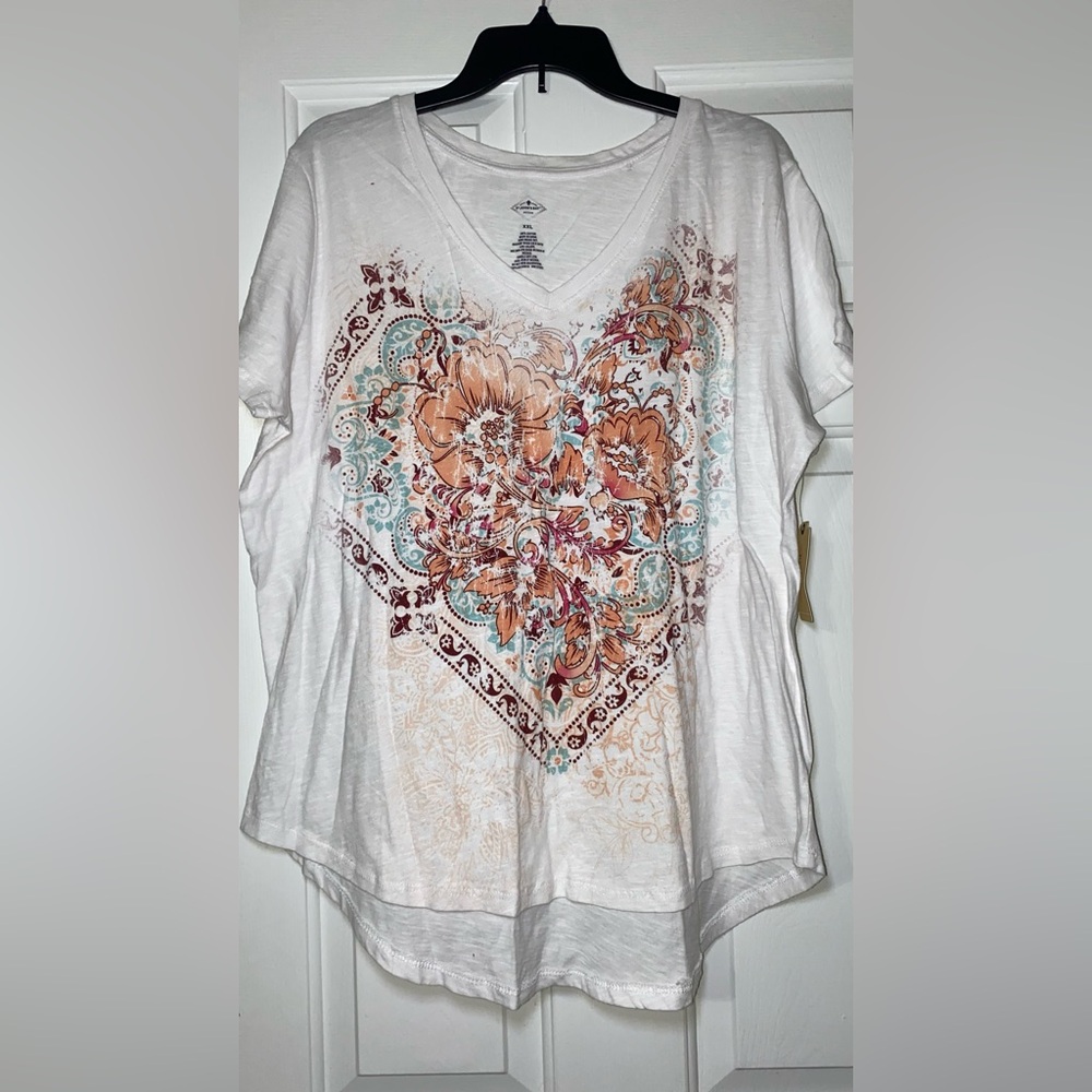 St. Johns Bay Active Floral T- Shirt